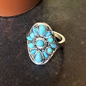 Stainless Steel Turquoise Ring